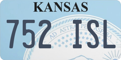 KS license plate 752ISL