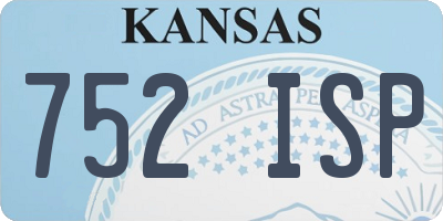 KS license plate 752ISP