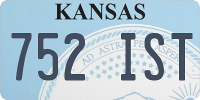 KS license plate 752IST