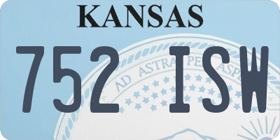 KS license plate 752ISW