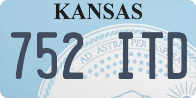 KS license plate 752ITD