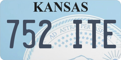 KS license plate 752ITE