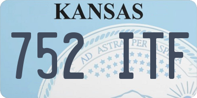 KS license plate 752ITF