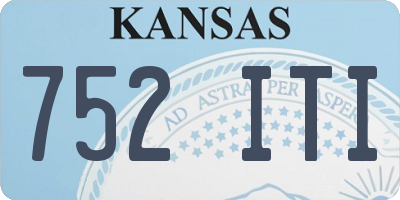 KS license plate 752ITI