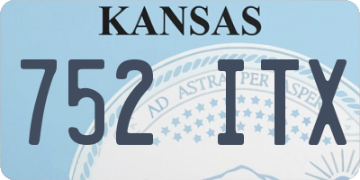 KS license plate 752ITX