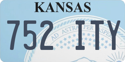 KS license plate 752ITY