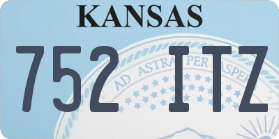 KS license plate 752ITZ