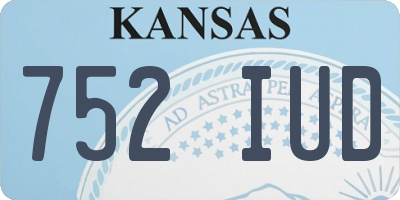 KS license plate 752IUD
