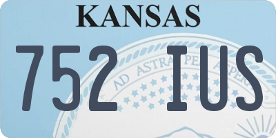 KS license plate 752IUS