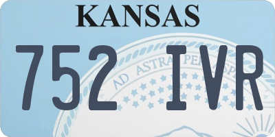 KS license plate 752IVR