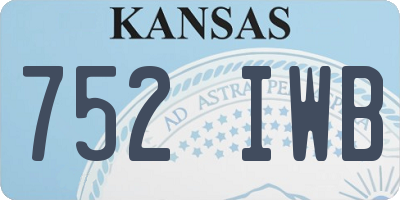 KS license plate 752IWB