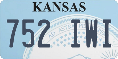 KS license plate 752IWI