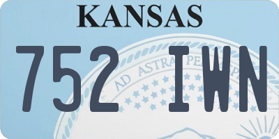 KS license plate 752IWN