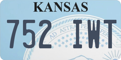 KS license plate 752IWT