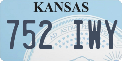 KS license plate 752IWY