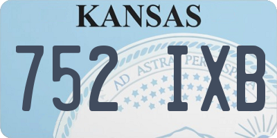 KS license plate 752IXB