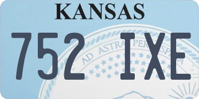KS license plate 752IXE