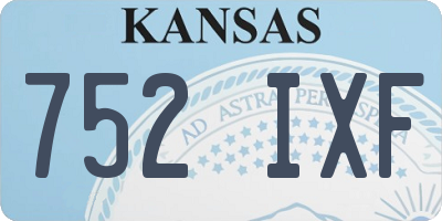 KS license plate 752IXF