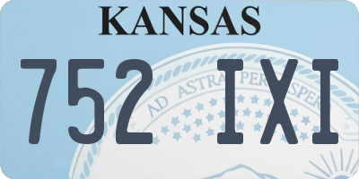 KS license plate 752IXI