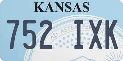 KS license plate 752IXK