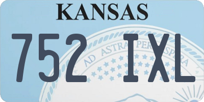 KS license plate 752IXL