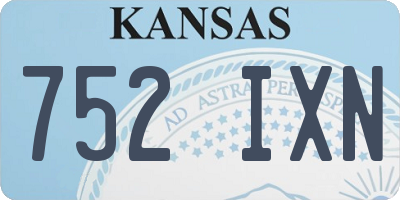 KS license plate 752IXN