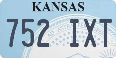 KS license plate 752IXT