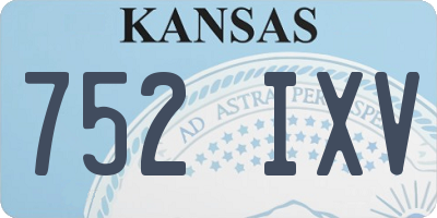 KS license plate 752IXV