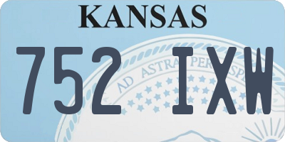 KS license plate 752IXW