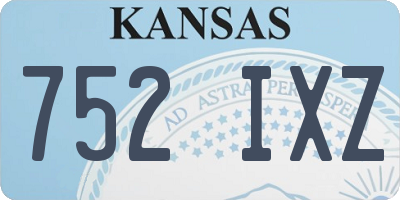 KS license plate 752IXZ