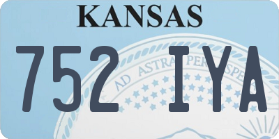 KS license plate 752IYA