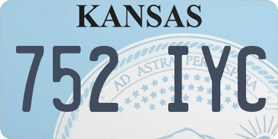 KS license plate 752IYC