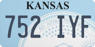 KS license plate 752IYF