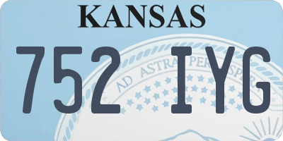 KS license plate 752IYG