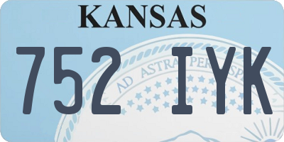 KS license plate 752IYK