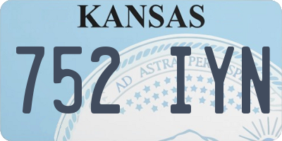 KS license plate 752IYN