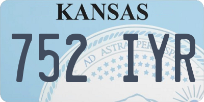 KS license plate 752IYR