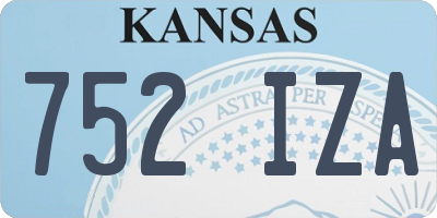 KS license plate 752IZA