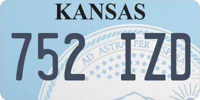 KS license plate 752IZD