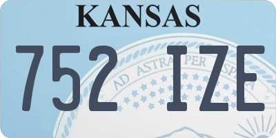 KS license plate 752IZE