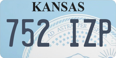 KS license plate 752IZP