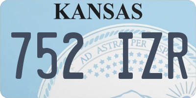 KS license plate 752IZR