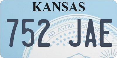 KS license plate 752JAE