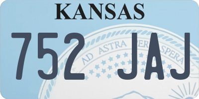 KS license plate 752JAJ