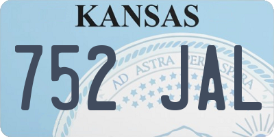 KS license plate 752JAL