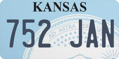 KS license plate 752JAN