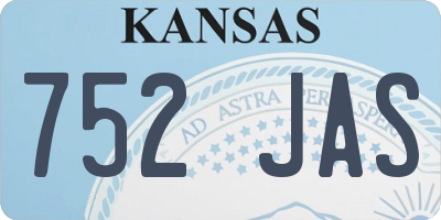 KS license plate 752JAS