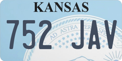 KS license plate 752JAV