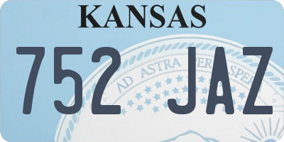 KS license plate 752JAZ