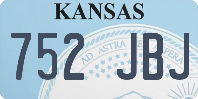 KS license plate 752JBJ